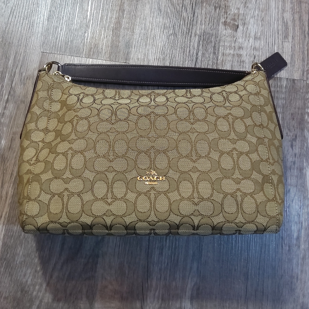 COACH Outline Signature East/West Celeste Hobo Bag - Picture 2 of 16